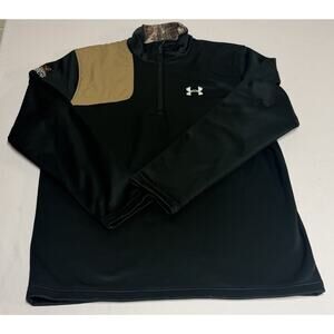 Under Armour Camo 1/4 Zip Hunting Long Sleeve Pullover Green Men’s Sz M Pheasant